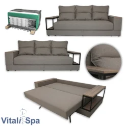 VitaliSpa Schlafsofa Garret Braun 253 X 110 X 87 Cm Polyester -VIDAXL || HOMCOM Verkäufe 3fe6f524c728e7393603138360cf76c2