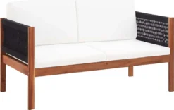 VidaXL Gartensofa 2-Sitzer Massivholz Akazie