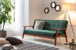 SalesFever Schlafsofa Mit Armlehnen | 3 Funktionen | Stoffbezug Samt-Optik | Gestell Holz Eukalyptus| B 190 X T 85 X H 81 Cm | Tannengrün -VIDAXL || HOMCOM Verkäufe 408a44d40f5dd7ccc8d58e7d72fd4c5f