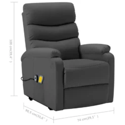 VidaXL Massagesessel Mit Aufstehhilfe Anthrazit Kunstleder -VIDAXL || HOMCOM Verkäufe 40b75f733e8075d2f4626c85188453e8