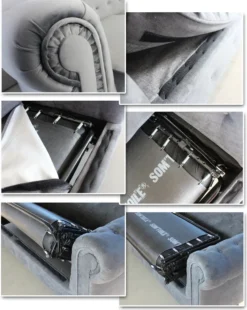 Schlafsofa Chesterfield Asti Bis 3-Sitzer, Sofa Mit Schlaffunktion, Couch 3-er, Couchgarnitur, Sofagarnitur, Holzfüße - Glamour Design, Velours (Dunkelgrün (Velvet 78)) -VIDAXL || HOMCOM Verkäufe 4128ec2d7f71a8df1874da0d79361dba