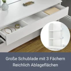 Juskys Schminktisch Bella Mit LED Beleuchtung, Spiegel, Schublade & 4 Ablagefächern - 108 X 40 X 140 Cm - Holz - Weiß - Kosmetiktisch Frisiertisch -VIDAXL || HOMCOM Verkäufe 4320e516d17dfcf70c5c36cf98da0808
