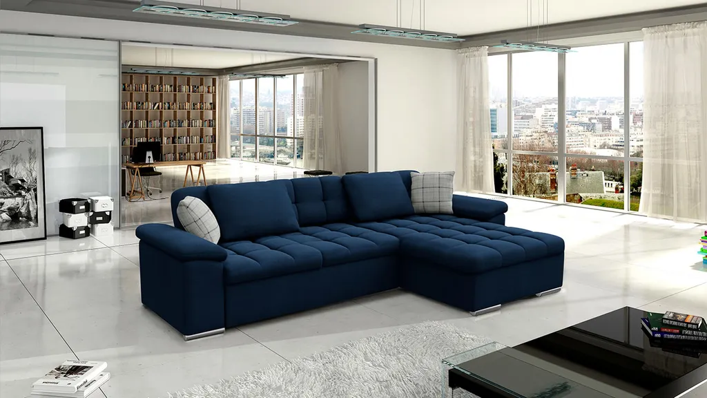 Mirjan24 Ecksofa Diana, Eckcouch Mit Bettkasten Und Schlaffunktion, Polsterecke (Kronos 09 + Senegal 818, Seite: Rechts) 2 Mirjan24 Ecksofa Diana, Eckcouch Mit Bettkasten Und Schlaffunktion, Polsterecke (Kronos 09 + Senegal 818, Seite: Rechts) – Bild 2