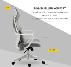 Vinsetto Massagesessel Chefsessel Mit Massagefunktion Höhenverstellbarer Drehstuhl Ergonomischer Gamingstuhl Bürostuhl Massage Nylon Grau 62 X 60 X 114-122 Cm -VIDAXL || HOMCOM Verkäufe 44137686ab4baf644b9cf2a130565f17