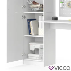 Vicco Arbeitstisch Mit Schrank Tessa Weiß 122,9 X 168 X 52 Cm Holzwerkstoff -VIDAXL || HOMCOM Verkäufe 4681c1ea2884c643dea033d39d9a1f06