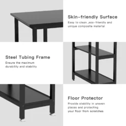 Dripex Schreibtisch Computertisch Bürotisch Eckschreibtisch Gaming Tisch PC Mit Regalfächer Schwarz 120 X 48 X 76CM 12 Dripex Schreibtisch Computertisch Bürotisch Eckschreibtisch Gaming Tisch PC Mit Regalfächer Schwarz 120 X 48 X 76CM -VIDAXL || HOMCOM Verkäufe 48bc27c27a869c4766573047fe73177f