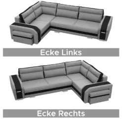 Ecksofa Wohnzimmer – Wohnlandschaft Mit Hocker Und Minibar - L-form Couch Mit Schlaffunktion - Gemütlich Schlafsofa - ASSAN -VIDAXL || HOMCOM Verkäufe 4996d2d977d491d5552bd372575c1937