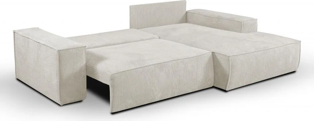 Ecksofa Mit Schlaffunktion - Ecke Rechts - Kord - Beige - AMELIA Von PASCAL MORABITO 5 Ecksofa Mit Schlaffunktion - Ecke Rechts - Kord - Beige - AMELIA Von PASCAL MORABITO – Bild 5