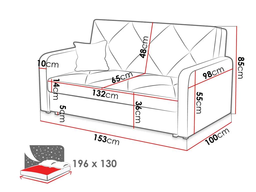 Mirjan24 Schlafsofa Viva Sweet III Mit Schlaffunktion Und Bettkasten, Polstersofa, Stilvoll Ausklappbar Polstercouch (Farbe: Trinity 28) 6 Mirjan24 Schlafsofa Viva Sweet III Mit Schlaffunktion Und Bettkasten, Polstersofa, Stilvoll Ausklappbar Polstercouch (Farbe: Trinity 28) – Bild 6