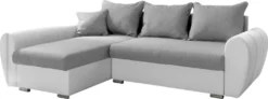 Mirjan24 Ecksofa Bravo, Stilvoll L-Form, Universal Eckcouch Mit Bettkasten Und Schlaffunktion (Soft 017 + Muna 08 + Muna 08)