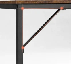 VASAGLE Schreibtisch, Computertisch, Schmaler Bürotisch, 140 X 60 X 75 Cm, Einfacher Aufbau, Stahl, Industrie-Design, Vintagebraun-schwarz LWD043B01 -VIDAXL || HOMCOM Verkäufe 4f7e61d1cd3810beb99206d2e60a92cf