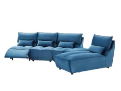 Relaxsofa Elektrisch - Samt - Blau - JUDIE -VIDAXL || HOMCOM Verkäufe 504c3200fdb1da8168317f62e523c682