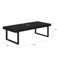 Waschtischplatte HLO-PX48 100x45x30 Cm Mit Handtuchhalter Schwarz Matt -VIDAXL || HOMCOM Verkäufe 5129b84b63eb6e7e5833be2b70de21a7