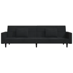 VidaXL Schlafsofa 2-Sitzer Mit 2 Kissen Schwarz Samt -VIDAXL || HOMCOM Verkäufe 518ddd29e4f0b183ef2759cc2d2690ef