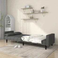 VidaXL Schlafsofa 2-Sitzer Mit 2 Kissen Dunkelgrau Stoff -VIDAXL || HOMCOM Verkäufe 522b8cb0ab513cb54b96e652ab17a6e5