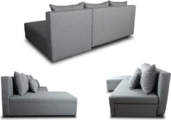Ecksofa Pono Mit Schlaffunktion Und Bettkasten - L-Form Couch, Couchgarnitur, Eckcouch, Sofa, Bettsofa, L-Form Couch, Schlafsofa (Schwarz (Sawana 14)) -VIDAXL || HOMCOM Verkäufe 524f27c7ca6627a8a20e8726b062ff23