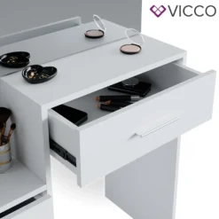 Vicco Schminktisch Frisiertisch Schminkkommode Conrada LED-Beleuchtung + Hocker -VIDAXL || HOMCOM Verkäufe 5373b0df2ec0f9be5066ff1e674865f2 1