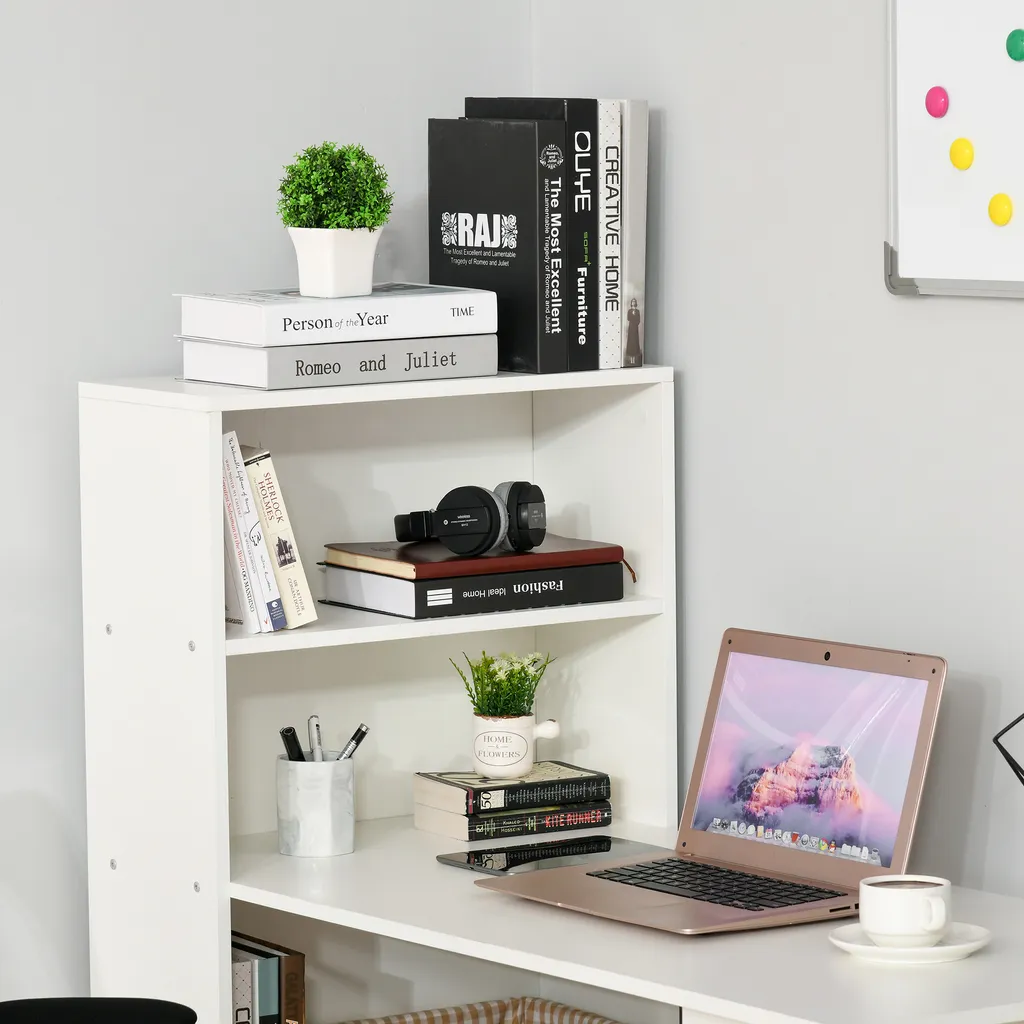 HOMCOM Schreibtisch Küchentisch Mit Regal Computertisch Arbeitstisch Laptoptisch Büroregal Weiß 120 X 55 X 120 Cm 8 HOMCOM Schreibtisch Küchentisch Mit Regal Computertisch Arbeitstisch Laptoptisch Büroregal Weiß 120 X 55 X 120 Cm – Bild 8