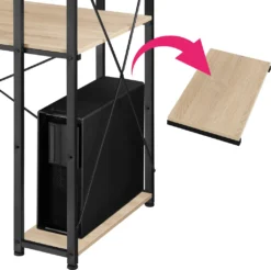 Tectake Computer-Schreibtisch Hershey 122x61x120cm - Industrial Holz Hell, Eiche Sonoma -VIDAXL || HOMCOM Verkäufe 5477ed105cf88a418c0c6fecadfe54bd