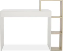 Meerveil Schreibtisch, Computertisch, Mit Ablagefach, Weiß+Natur -VIDAXL || HOMCOM Verkäufe 54b83db4f633359490846e34f87fb765