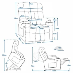 MCombo Elektrische Aufstehhilfe Relaxsessel 3 Motoren Getrennt Verstellbar 7546 DE -VIDAXL || HOMCOM Verkäufe 54dcc9cbbd74b1e01bec7cd7b390eb85