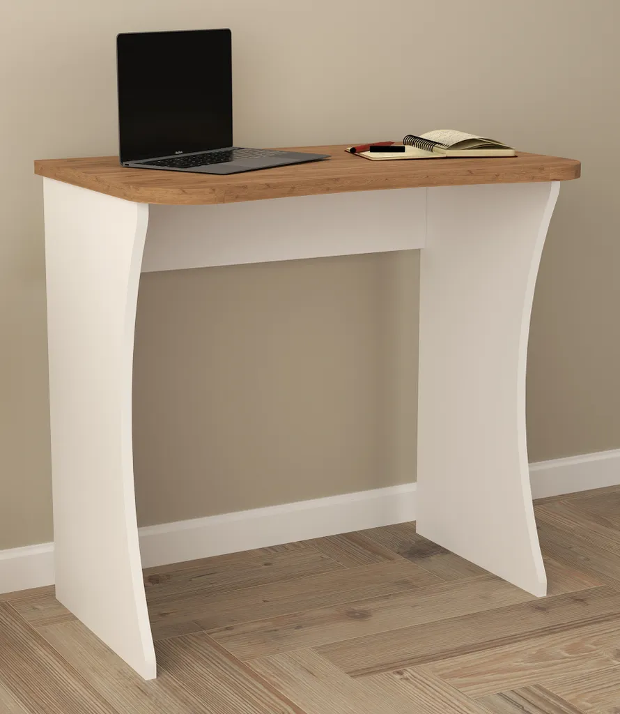 VCM Holz Schreibtisch Computertisch Arbeitstisch Bürotisch Büro Ablagefach Dilus L Weiß / Honig-Eiche 1 VCM Holz Schreibtisch Computertisch Arbeitstisch Bürotisch Büro Ablagefach Dilus L Weiß / Honig-Eiche