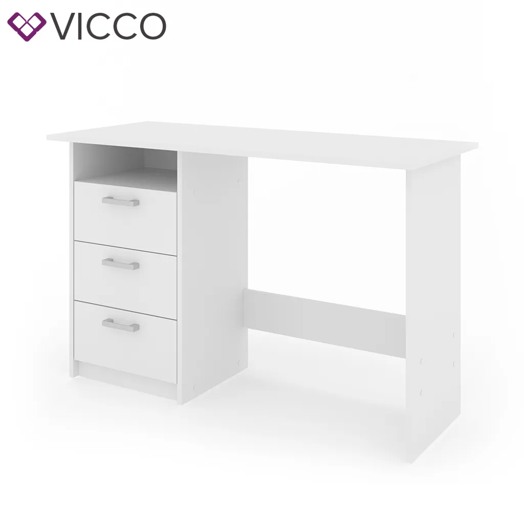 Vicco Schreibtisch Meiko Weiß 120 X 76,6 X 50 Cm Holzwerkstoff 2 Vicco Schreibtisch Meiko Weiß 120 X 76,6 X 50 Cm Holzwerkstoff – Bild 2