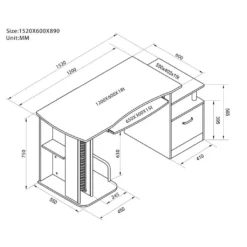 SixBros. Büroschreibtisch, Schreibtisch Mit Viel Platz Für Ordner, Arbeitstisch, Computerschreibtisch, Eiche Holzoptik, 152 X 60 Cm S-202A/1845 -VIDAXL || HOMCOM Verkäufe 5726042cb6107887a421224a26b51017