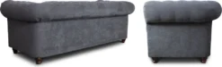 Schlafsofa Chesterfield Asti Bis 3-Sitzer, Sofa Mit Schlaffunktion, Couch 3-er, Couchgarnitur, Sofagarnitur, Holzfüße - Glamour Design, Velours (Dunkelgrün (Velvet 78)) -VIDAXL || HOMCOM Verkäufe 573e795fe6eb42c9f56dda80430ad229
