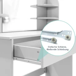 Schminktisch Weiß Mit Hocker Und Beleuchtung Frisiertisch Mit Spiegel, Mit Schublade, 1080x400x1400mm -VIDAXL || HOMCOM Verkäufe 59b6b1b86808dca9168d54beec48bb6f