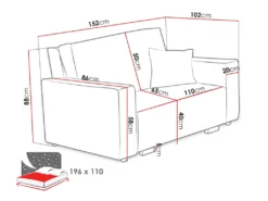 Mirjan24 Schlafsofa Viva Star II, 2 Sitzer Polstersofa Inkl. Kissen, Mit Bettkasten Und Schlaffunktion, Stilvoll Couch (Farbe: Poso 05) -VIDAXL || HOMCOM Verkäufe 59c8e14d52d273d9c95ff82242c00e99