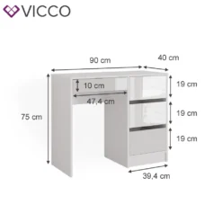 Vicco Schminktisch Sherry Weiß Hochglanz 90 X 75 X 40 Cm Holzwerkstoff -VIDAXL || HOMCOM Verkäufe 5a6f98ecd2ad5c32e88911785a40aba7