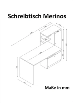 Schreibtisch Weiß Merinos | (B/H/T) 149,5 Cm/120 Cm/61,8 Cm -VIDAXL || HOMCOM Verkäufe 5cb923617f77eb4f5650b5ba5cbda589