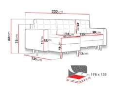 Mirjan24 Ecksofa Ana Mit Schlaffunktion Und Bettkasten, L-Form Polsterecke, Ottomane Universal, Polstersofa, Wohnlandschaft (Kronos 26) -VIDAXL || HOMCOM Verkäufe 5d7c94640d5042173cdd37abef0a9059