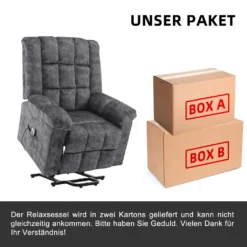 Merax TV-Sessel Elektrischer Aufstehhilfe Fernsehsessel Relaxsessel Mit Liegefunktion, Wärmefunktion Und Massagefunktion, Massagesessel Inkl. Timer Und Fernbedienung, Grau -VIDAXL || HOMCOM Verkäufe 5e11b6f95fe357d8f4328604559ee322