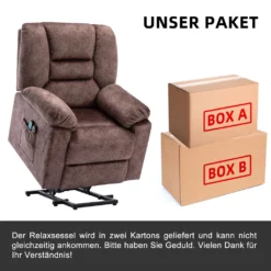 Merax TV-Sessel Elektrische Aufstehhilfe Relaxsessel Fernsehsessel Massagesesel Mit Liegefunktion, Wärmefunktion Und Vibrationsmassage, Retro-/ Vintage Stil, Belastbar Bis 150 Kg, Braun -VIDAXL || HOMCOM Verkäufe 5e56251ba9d452ec90a1b9641d3be79c