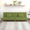 VidaXL Schlafsofa 2-Sitzer Mit 2 Kissen Hellgrš¹n Samt