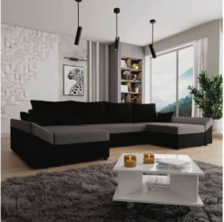 Mirjan24 Ecksofa Dante U, Eckcouch, Couch Mit Bettkasten Und Schlaffunktion, U-Form, Wohnzimmer (Farbe: Alova 04 + Alova 36) -VIDAXL || HOMCOM Verkäufe 61d0dda86852055e43fcb73789d3a0af
