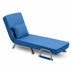 Makika Schlafsessel Schlafsofa Ted Klappbar In Blau
