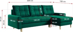 MKS MEBLE Ecksofa Wohnzimmer - Wohnlandschaft - L-Form Couch Mit Schlaffunktion - Bettsofa - Wohnzimmer L Couch - Polstersofa Mit Bettkasten - Astra Dunkelgrün -VIDAXL || HOMCOM Verkäufe 63c21f6a378f1e6291a14c9a8d4ec3fb