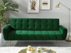 Schlafsofa Klappsofa 3-Sitzer - Samt - Tannengrün - POLANI -VIDAXL || HOMCOM Verkäufe 63dcc9e3c6cb99dcd7442eea49f03af1