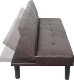 3er-Sofa HWC-G11, Couch Schlafsofa Gästebett Bettsofa Klappsofa, Schlaffunktion 195cm Kunstleder, Braun -VIDAXL || HOMCOM Verkäufe 644b13816cac7fdb13fc6f24eb8185dd