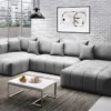 FURNIX U-Form-Sofa ASVIL Wohnzimmersofa Mit Schlaffunktion Und Bettkasten MH84