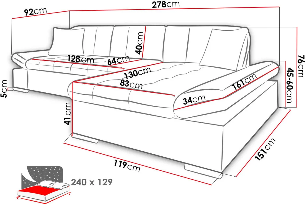 Mirjan24 Ecksofa Malwi Premium, Polsterecke, L-Form Schlafsofa, Eckcouch Mit Bettkasten (Terra 05 + Terra 05 + Terra 02, Seite: Rechts) 8 Mirjan24 Ecksofa Malwi Premium, Polsterecke, L-Form Schlafsofa, Eckcouch Mit Bettkasten (Terra 05 + Terra 05 + Terra 02, Seite: Rechts) – Bild 8