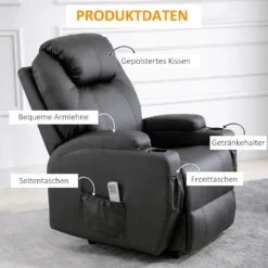 HOMCOM Massagesessel Relaxsessel Fernsehsessel Massagefunktion Liegefunktion Kunstleder Holz Metall Schaumstoff Schwarz 82 X 97 X 110 Cm 16 HOMCOM Massagesessel Relaxsessel Fernsehsessel Massagefunktion Liegefunktion Kunstleder Holz Metall Schaumstoff Schwarz 82 X 97 X 110 Cm -VIDAXL || HOMCOM Verkäufe 657bbb5fc2373cfc2323353ca5d838b3
