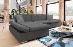 Mirjan24 Ecksofa Malwi Mit Regulierbare Armlehnen Eckcouch Mit Schlaffunktion Und Bettkasten, L-Form Sofa Vom Hersteller (Lux 06 + Lux 06 + Lux 05, Ecksofa: Links) -VIDAXL || HOMCOM Verkäufe 6643ca3bbe4ae5997f93ad298050b494