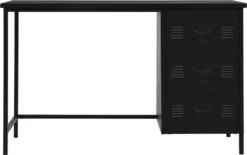 VidaXL Schreibtisch Schubladen Industriell Schwarz 120x55x75cm Stahl 11 VidaXL Schreibtisch Schubladen Industriell Schwarz 120x55x75cm Stahl -VIDAXL || HOMCOM Verkäufe 67b2ccbdf1350c31c716f56cdd8f537e
