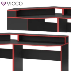 Vicco Computertisch Kron Schwarz 90 X 87,2 X 90 Cm Holzwerkstoff -VIDAXL || HOMCOM Verkäufe 67c8b3ea4dc2407852438c1c68cd9dd9