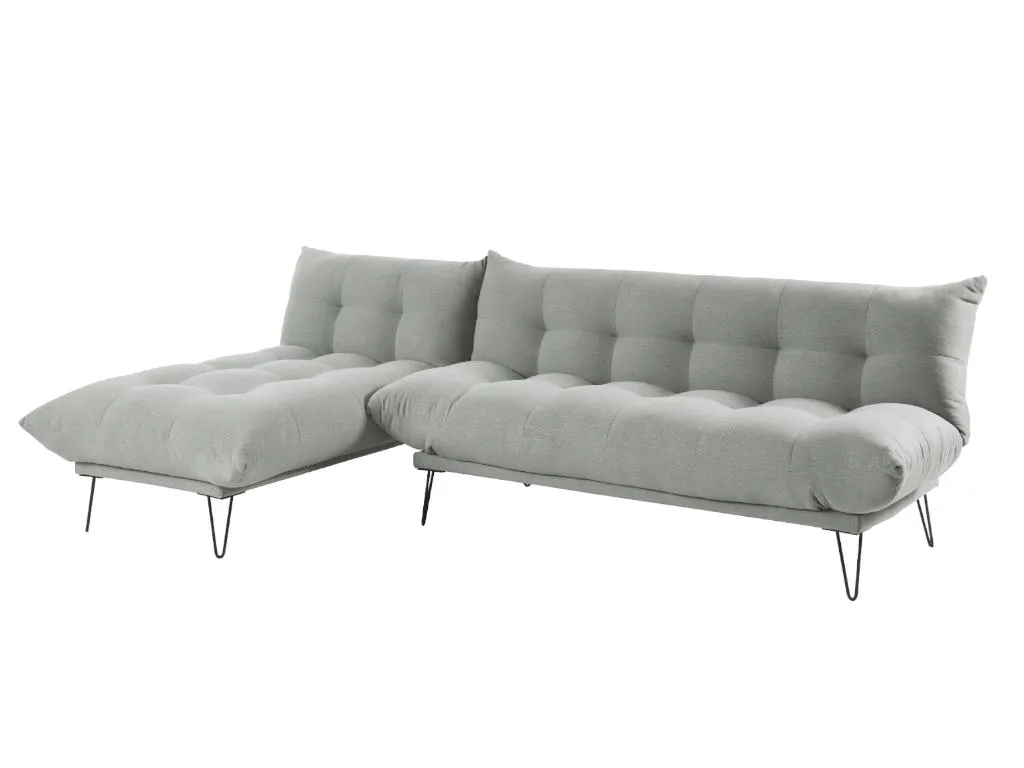 Schlafsofa Modulierbar - Stoff - Hellgrau - BERSY 2 Schlafsofa Modulierbar - Stoff - Hellgrau - BERSY – Bild 2