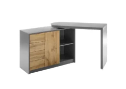 Schreibtisch Mantua Grau Lack Und Eiche Laptoptisch Mit Stauraum Schwenkbar Ausziehbar 108 - 166 Cm -VIDAXL || HOMCOM Verkäufe 694f3e6d165fc74a80b770a570da1ecf